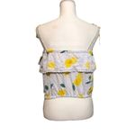 Arizona Jeans NWT Lemon Print Lace Trim Crop Top Tee Smocked New Photo 2