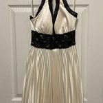 Taboo  Vtg Ivory Satin Halter A-line Marilyn Monroe Inspired Tea Length Dress Photo 0