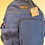 Matilda Jane  Insulated Backpack Cooler/ navy with pink polka dots NWT Photo 0