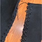 Cuccoo Lace Up Front Stiletto Heeled Boots For Summer Graduation Heels Size 8 Black Photo 2