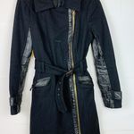 Bebe Black Long Fleece Zip Up Jacket Photo 0