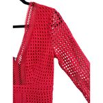 ASTR The Label Red Lace Crochet Bodycon Mini Dress Medium Photo 2