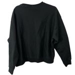 Champion NWT Reverse Weave Women’s Crew Sweatshirt C Logo Black Size XL Photo 2