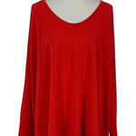 P Luca Milano Red Oversized Dolman Top Large XL Slouchy Comfy Stylish Photo 0