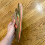 REEF  Ahi Sandals Brown with‎ Rainbow Design Flip Flops 6/7 Photo 1