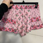 Altar'd State  PINK FLORAL RUFFLE SHORTS SMALL Photo 4