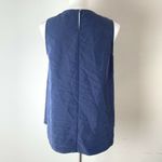 Tommy Bahama  Blue Solid Sleeveless Blouse Photo 2