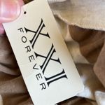 Forever 21 Strapless Oatmeal Taupe Striped Mini Dress Knit Beach Coverup Womens Small Photo 7