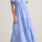 Quince 100% European Linen Tiered Maxi Dress XS Photo 0