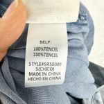 Three Bird Nest Tencel Chambray Jumpsuit Size Small Belted Blue Pockets Photo 9