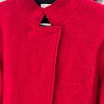 Chico's Chico’s 2 M 12 red black cape jacket 100% wool winter business casual Holiday Photo 3