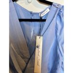 Mustard Seed  Boutique Blue Jumpsuit Size Small Satin Feel Wide Leg Pastel Photo 3