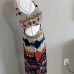 ZARA  Trafulac Dress Woman’s Sz M Colorful Geometric Tribal Print Cut Outs Beach Photo 4