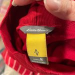 Eddie Bauer Cute cranberry red ribbed turtleneck top stretchy good quality Photo 3