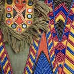 Clutch Handbag Multicolored Beading Embroidery Crossbody Bag Detachable Strap Photo 6