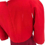 Black Halo  Colorblock Anthony Eddie Sheath Dress Red‎ Burgundy Size 10 Photo 7