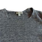 COS  Navy White Pullover Sweater 100% Cotton Crew Neck Stretch Size Small Women's Photo 1