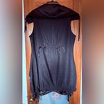 CoVelo Clothing Poppy Black Wool Long Sleeveless Jacket Topper Vest Silk Lined Size 12 Photo 7