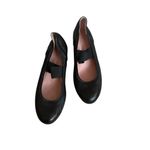 Taryn Rose  Black Leather Mary Jane Wedges Size 6.5 Photo 10