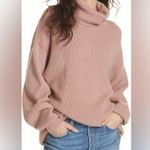 Free People FP Softly Structured Tunic Ribbed Sweater Blush Mauve Small S Photo 0