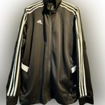 Adidas Women’s  athletic jacket - 2 SNAGS - black & white - size Large Photo 1