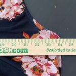 Massini  plus size 2X sleeveless black red floral print pleated shoulder womens b Photo 5