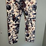 Diane Von Furstenberg  Dakota White Rose Floral Skinny Trouser Pants Size 12‎ Photo 9
