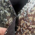ZARA  TRF Sequin Blouse Top XSMALL Collection Brown Gold Animal Print Long Sleeve Photo 2