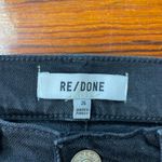 RE/DONE 70s High Rise Stove Pipe Black Jeans Washed Noir Denim Button Fly Sz 26 Photo 11