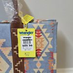 Wrangler Southwestern Aztec Dual Sided Print Canvas 17" Wide Tote Rodeo Cowgirl Photo 1