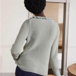 Boden Jessica Ruffle Trim Alpaca Blend Pale Green Cardigan Sweater Size 6 Photo 2