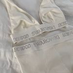 SKIMS /SWAROVSKI Cotton Rib Plunge Bralette Photo 0