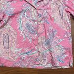Ralph Lauren COPY - Lauren  Paisley Button Up Flannel Shirt PJ Top size large Photo 2