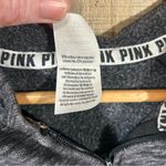 PINK - Victoria's Secret Victoria’s Secret PINK Sequin Hoodie Zip Up Gray Mesh Sleeve Size Small Bling Photo 6