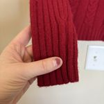 Eagle's Eye lambs wool Knit hooded sweater size medium Full Zip Red Photo 3