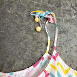 Unique Vintage  Multicolor Zig Zag Summer Dress Photo 6