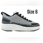Size 6 Picnic Season Woven Sneakers Black Photo 1