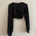 We Wore What  Billow Sleeve Top in Black NWT Photo 5