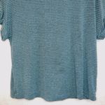 CAbi #4008 Women's Size XS Teal Stripe Cuffed Short Sleeve Groove Tee Photo 4