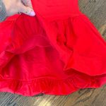 Mango Bubble Hem Tank Cotton Red Mini Dress size Small / 2 NWOT Photo 6