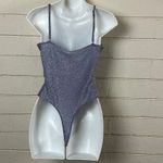Haute Monde Haute Mode Purple Sparkle Bodysuit size S Photo 2