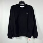 Off-White Floral Arrow Cotton Crewneck Sweatshirt Small Black NWT Photo 2