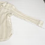 LL Bean Neutral Beige Cloud Gauze Casual Cotton Button Up Shirt Size MEDIUM Tan Photo 6