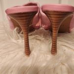 Joie  Luce Stacked Heel Crisscross Strap Sandals in Women’s Pink Terry Size 7.5 Photo 10