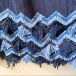 Anthropologie  Maeve Navy Blue Fringe Hem Dress Size 2 Photo 7