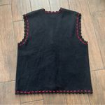Vintage Christmas Vest by Koret size Large (No Size Tag) Black Photo 6
