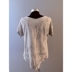 OH MY GAUZE Shirt Sz 1 S/M Gray Tie Dye Asymmetric Hem Artsy Lagenlook Beach White Photo 3