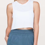 Lululemon  Muscle Love Crop Tank White Photo 0