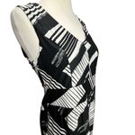 Soma Maxi Dress Womens S Black White Geometric Striped Empire Waist Soft Comfort Photo 2