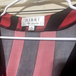 Nikki Poulos Maxi Dress Sleeveless Red Black stretchy sz XL long Cruise Beach Photo 2